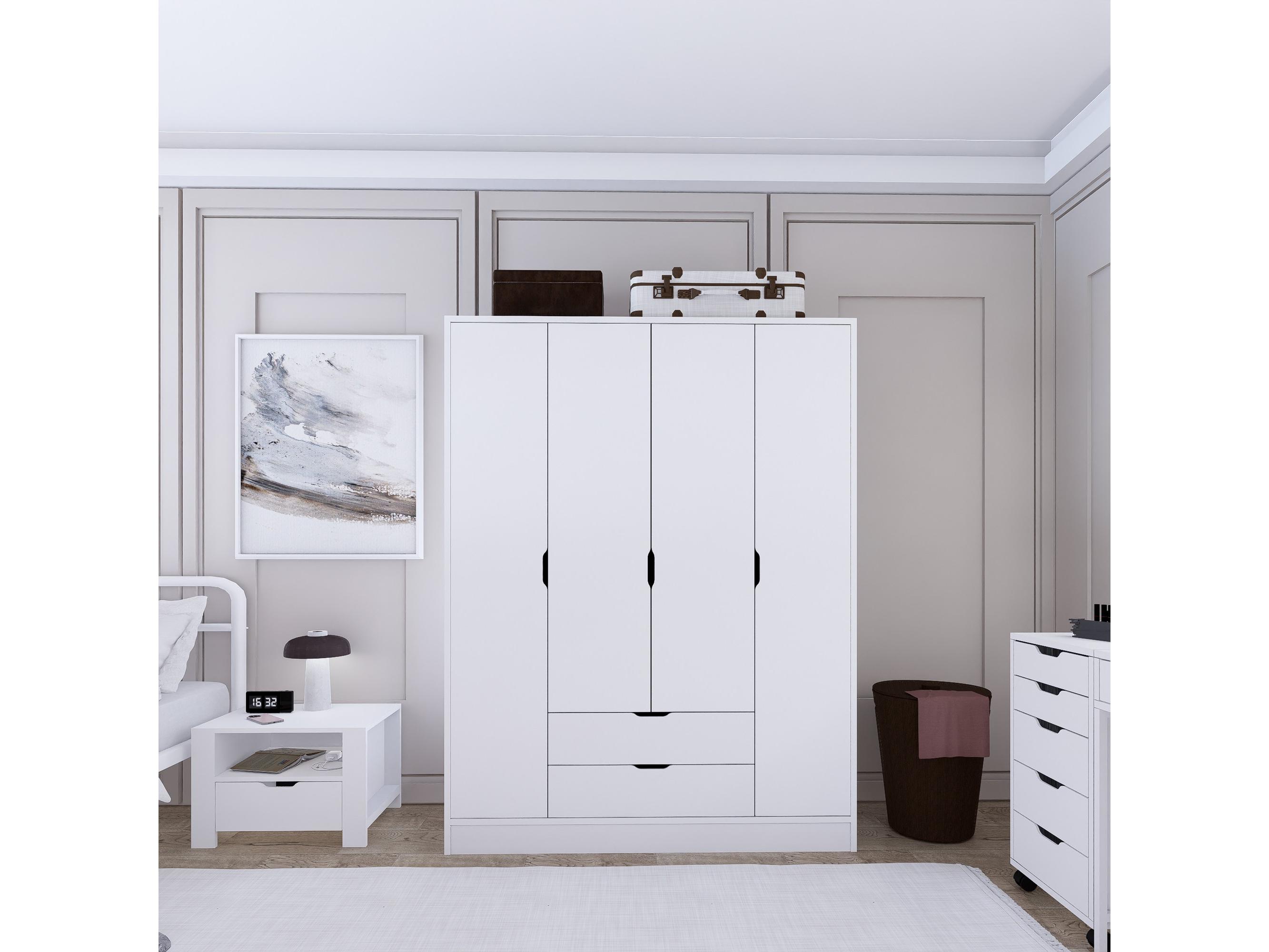 Ormar za garderobu Durun 4 (bijela mat)