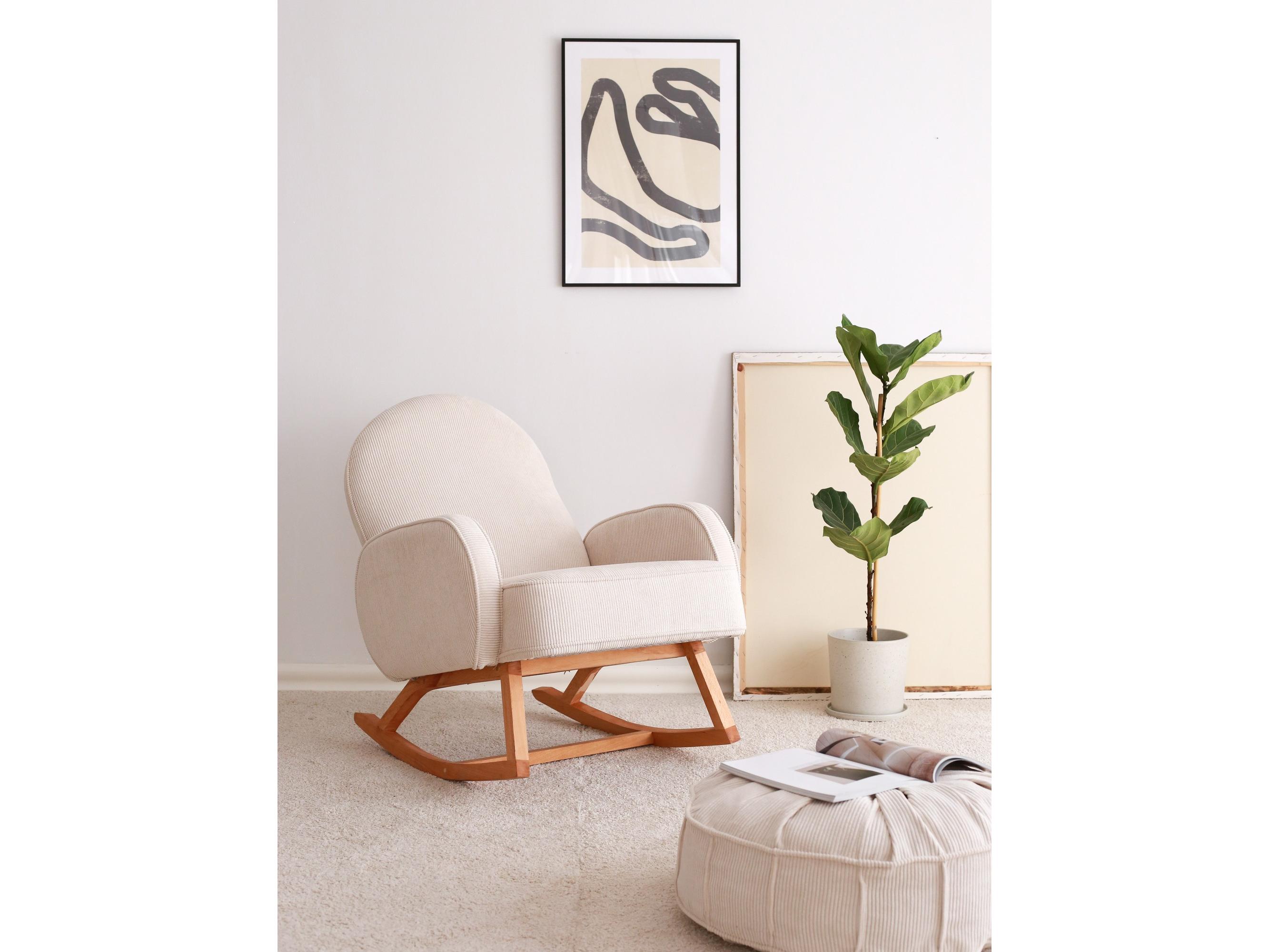 Fotelja za ljuljanje Yorgen (bijela)