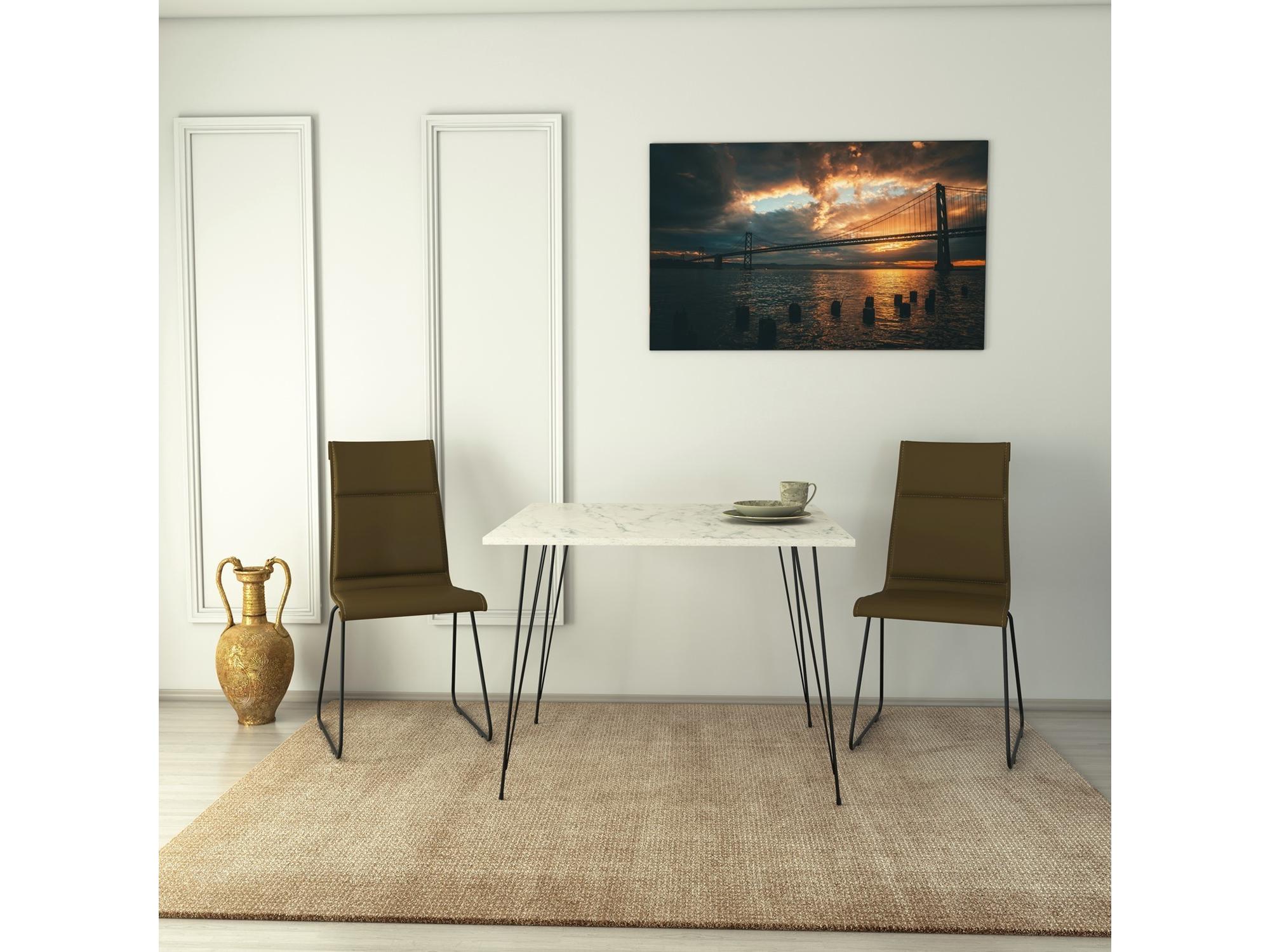 Blagovaonski stol Sabuna 2 (za 4 osobe) (crna + bijela)