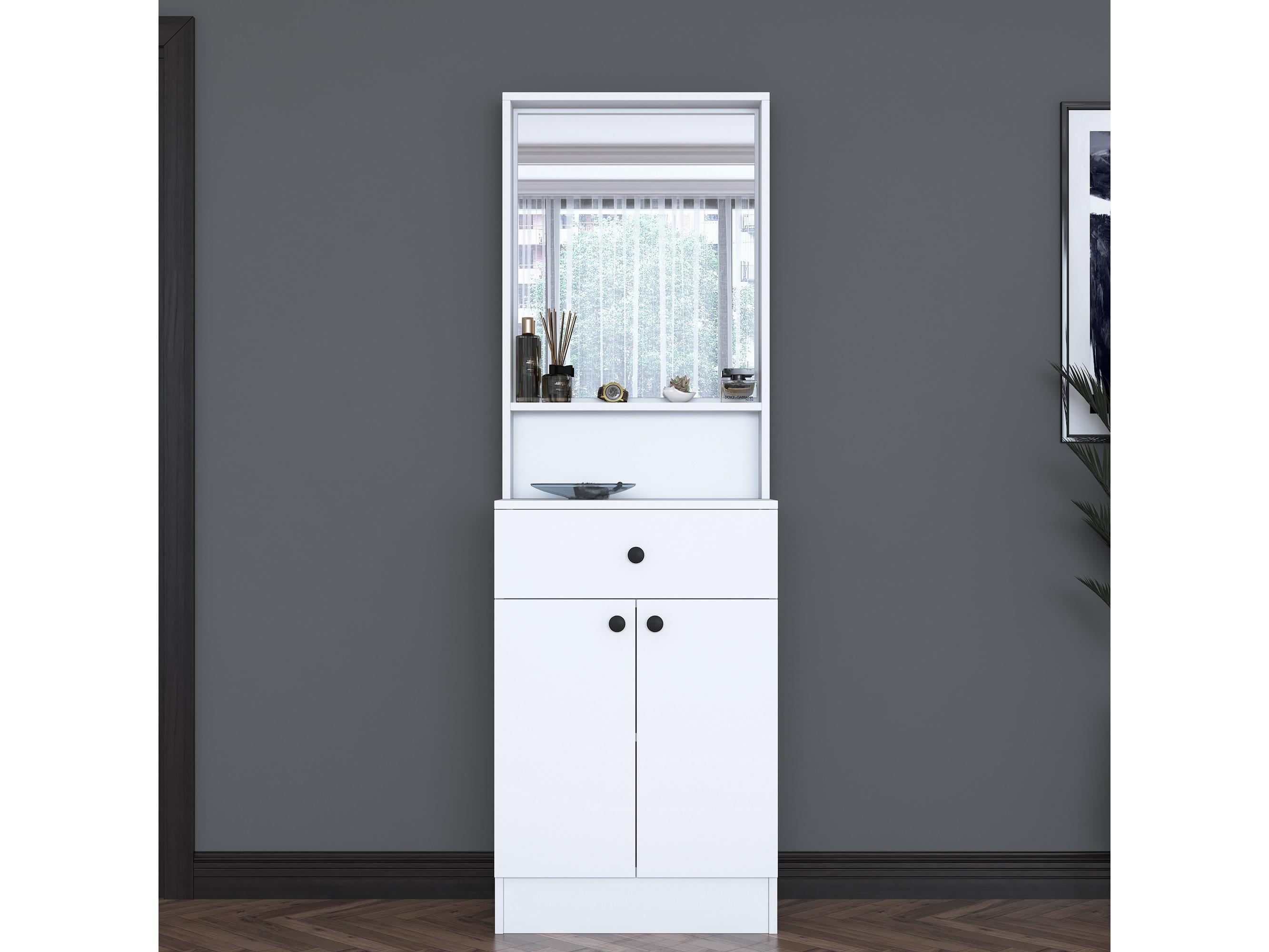 Set za predsoblje Pixie 6 (bijela) (s ogledalom)