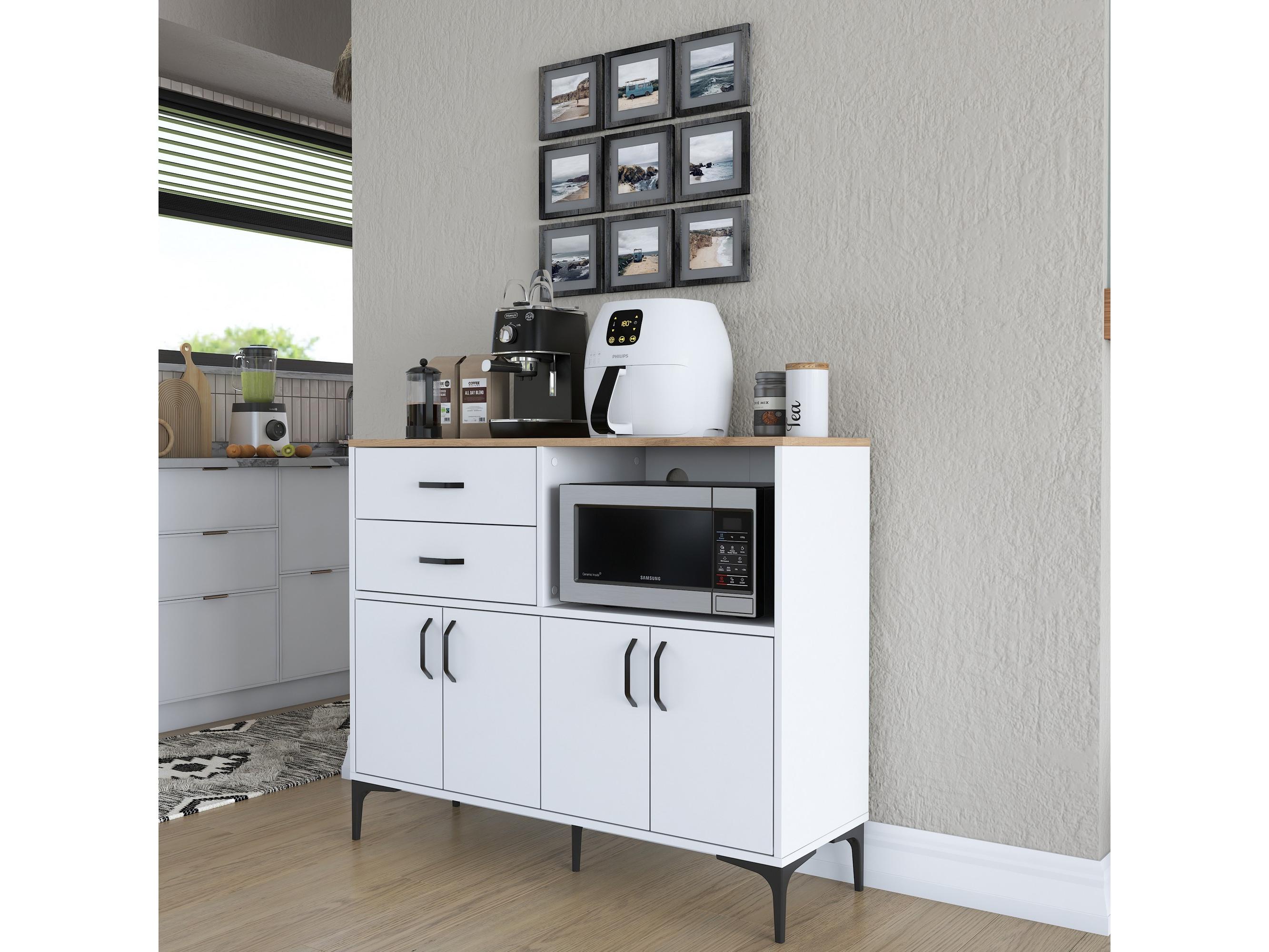 Komoda Jenaretta 166 (bijela + orah)