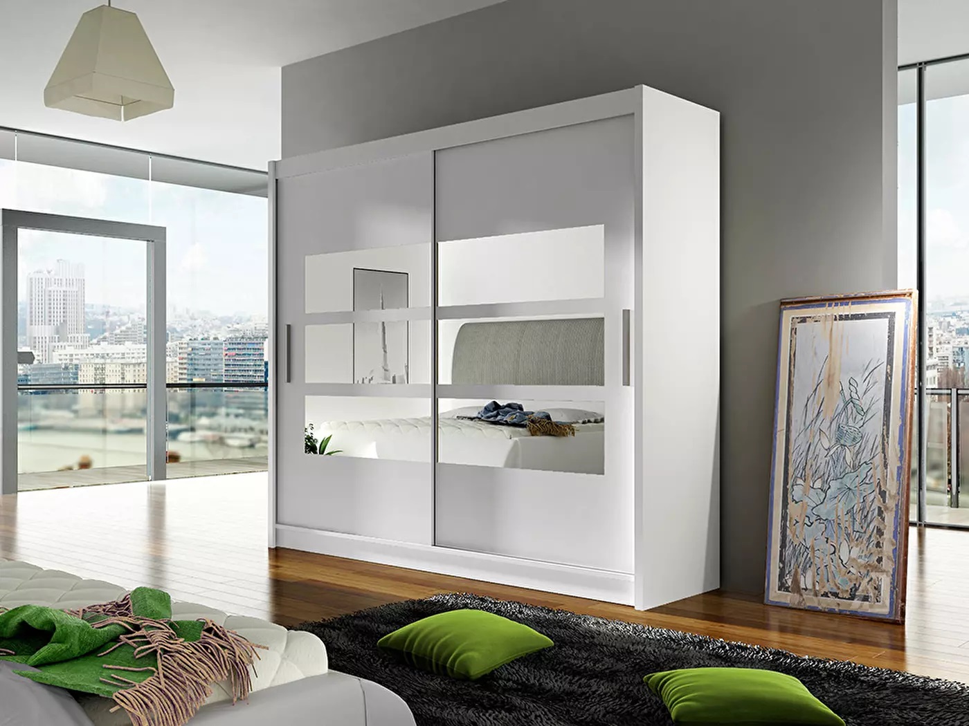 Ormar za garderobu Baker III (bijela)  