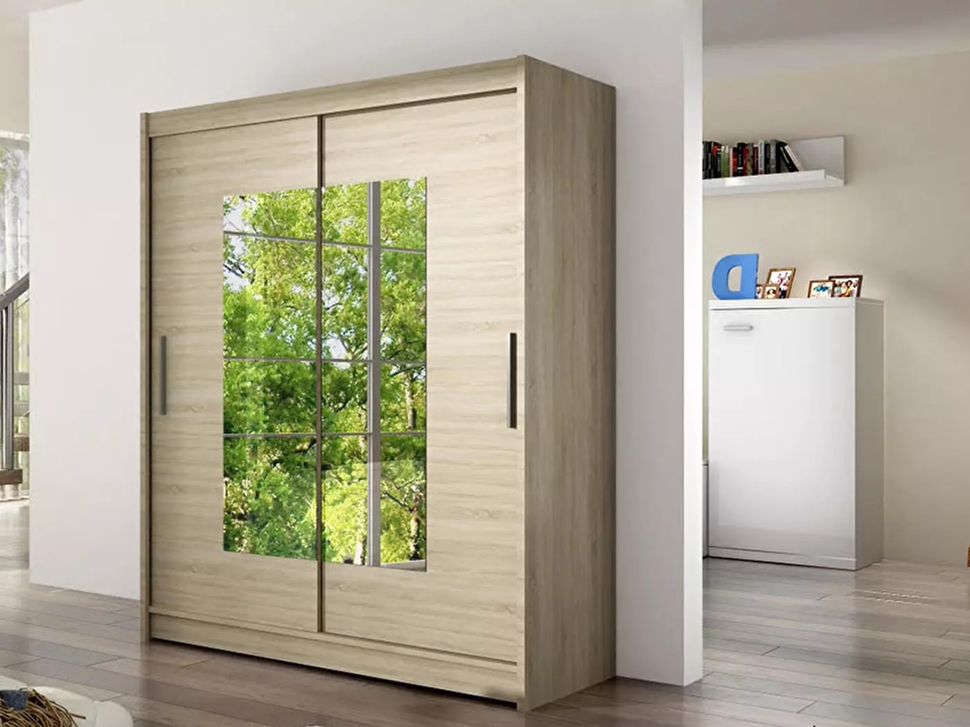 Ormar za garderobu Wopim III (hrast sonoma)  