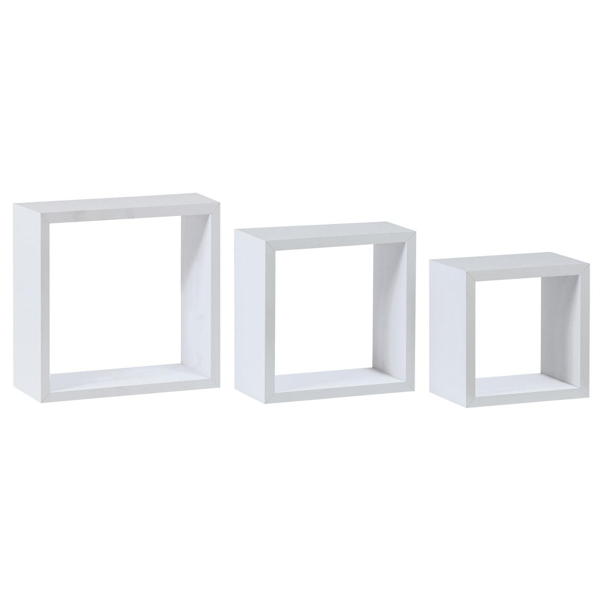 Set zidnih polica (3 kom.) Pentiassona (bijela mat)