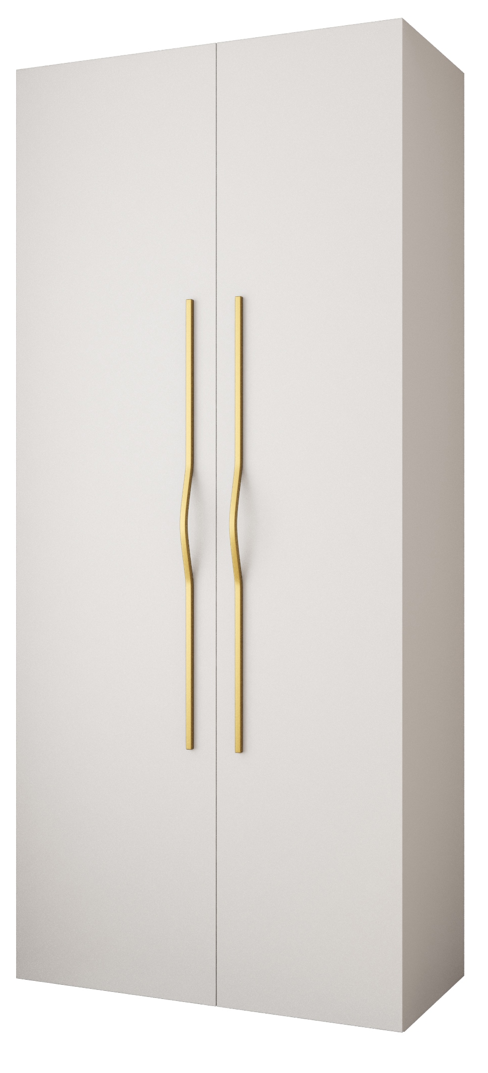 Ormar za garderobu 110 cm Carmela 50-2 (bijela + zlatna)