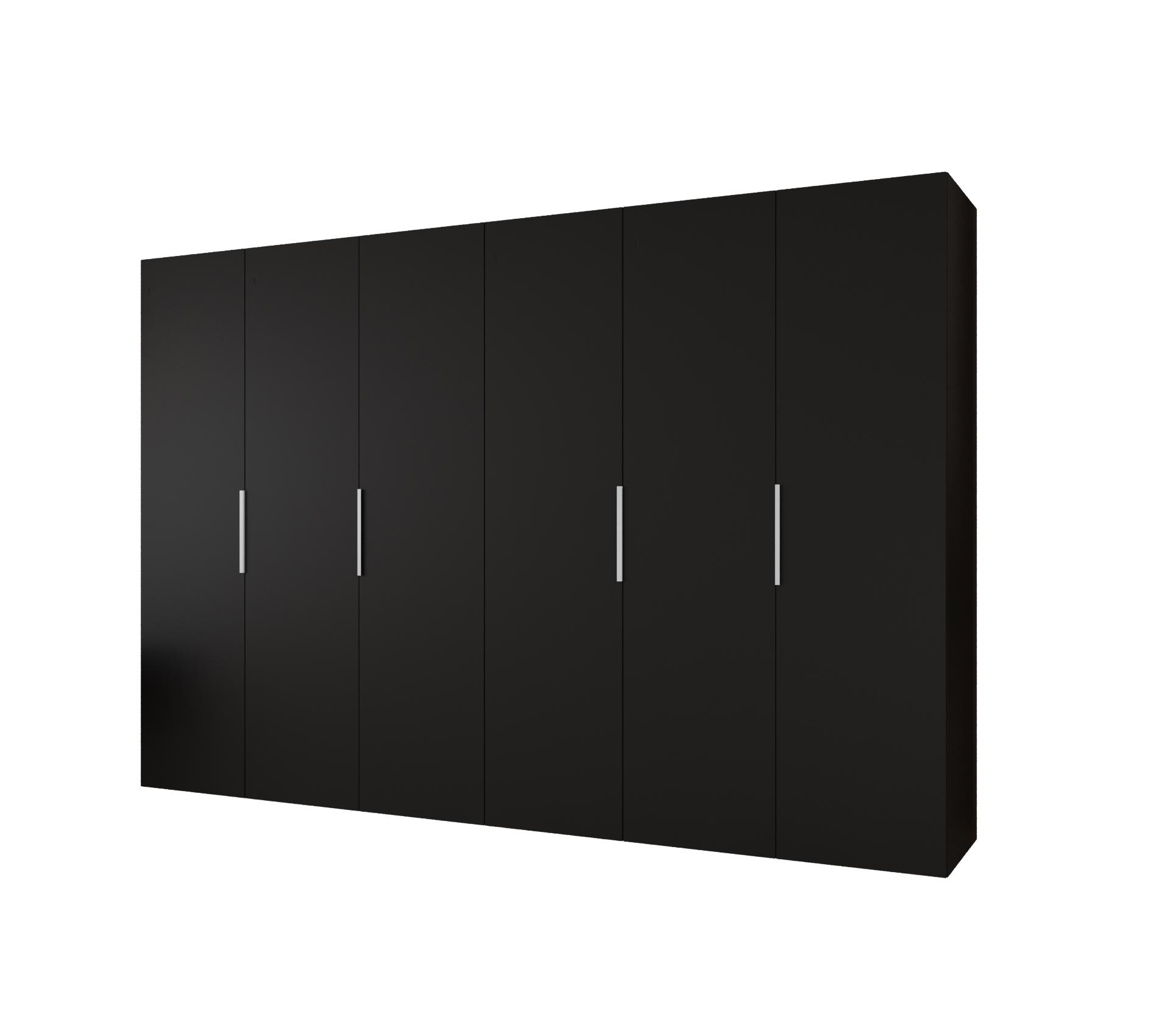 Ormar za garderobu 300 cm Mirabella 1 (crna + kašmir)