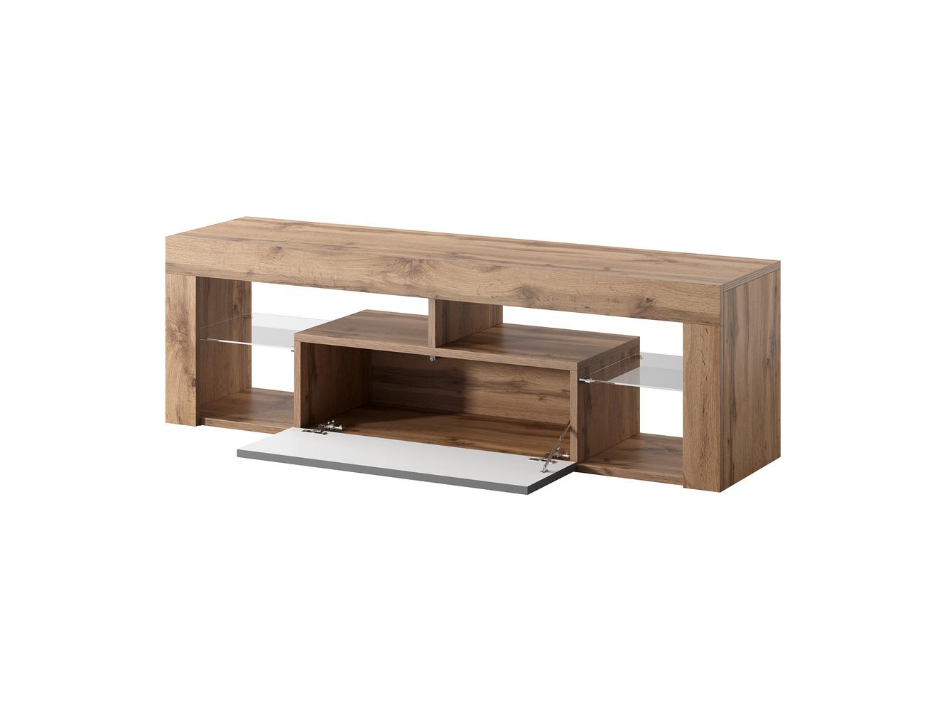 TV ormarić/stolić Bionca (s rasvjetom) (hrast lancelot + siva)