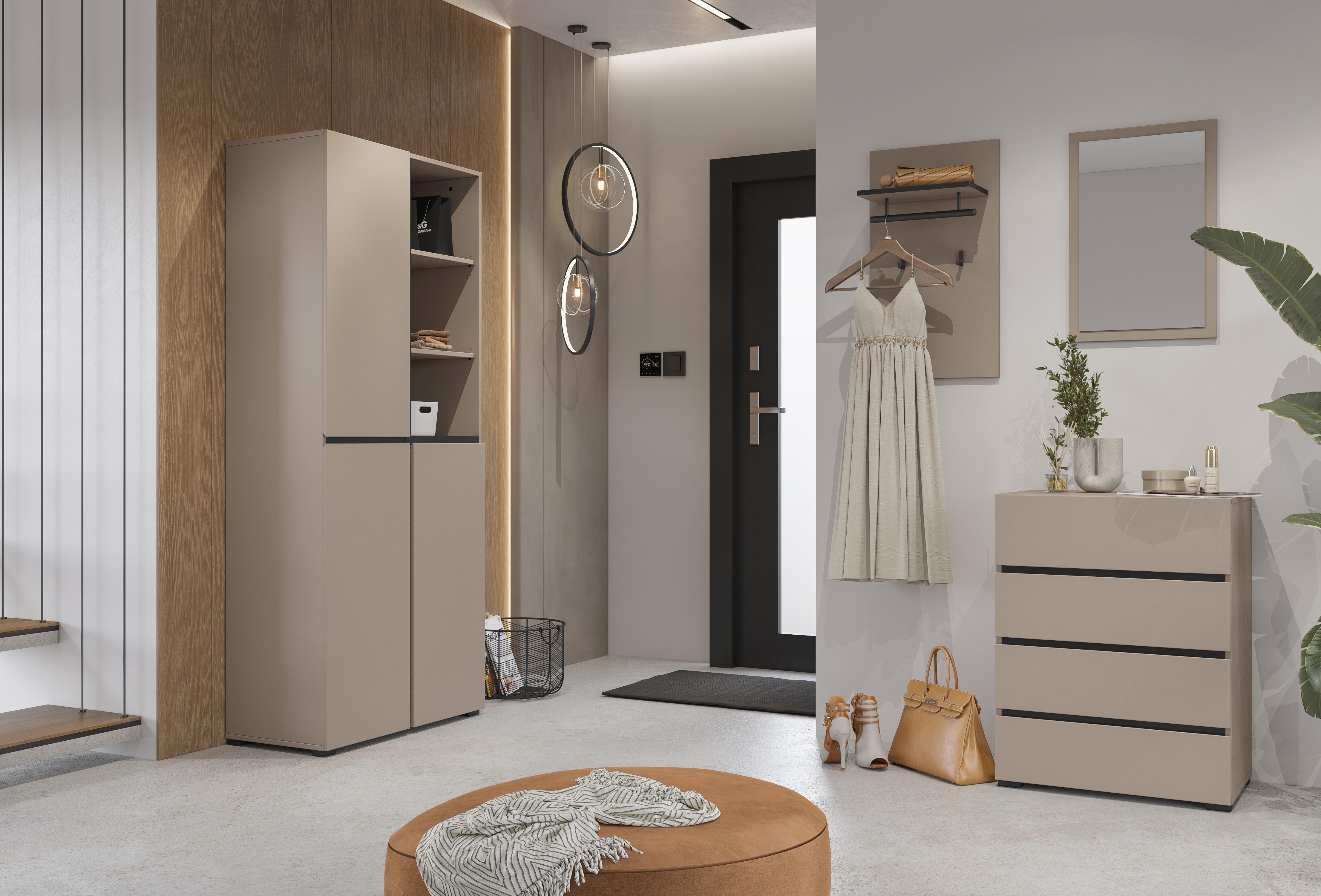 Ormar s policama Crossroad H C88 (congo + crna)