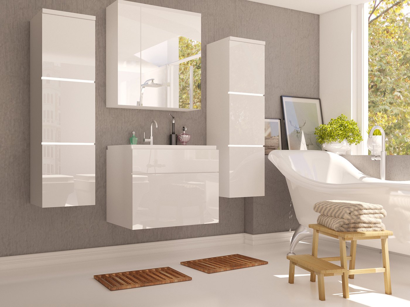 Kupaonica Pirton (sjaj bijeli) 