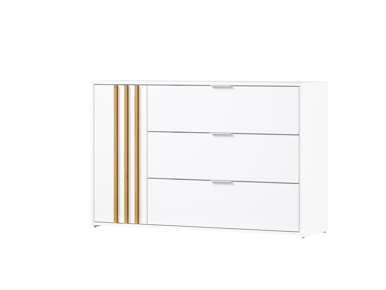 Komoda Frens (bijela + hrast artisan)