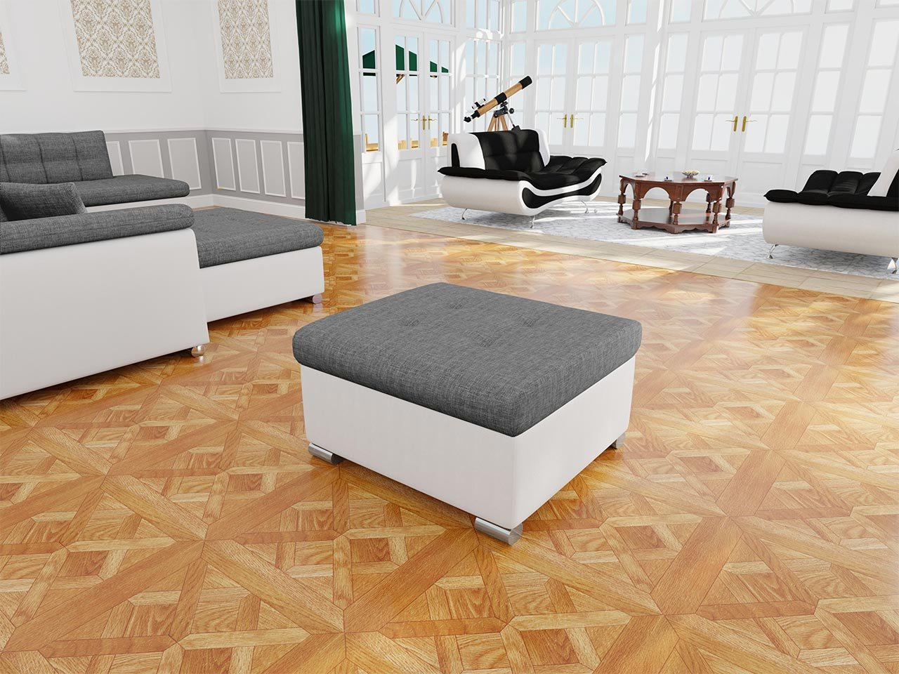 Tabure Toneda (smeđe-siva + bijela) 