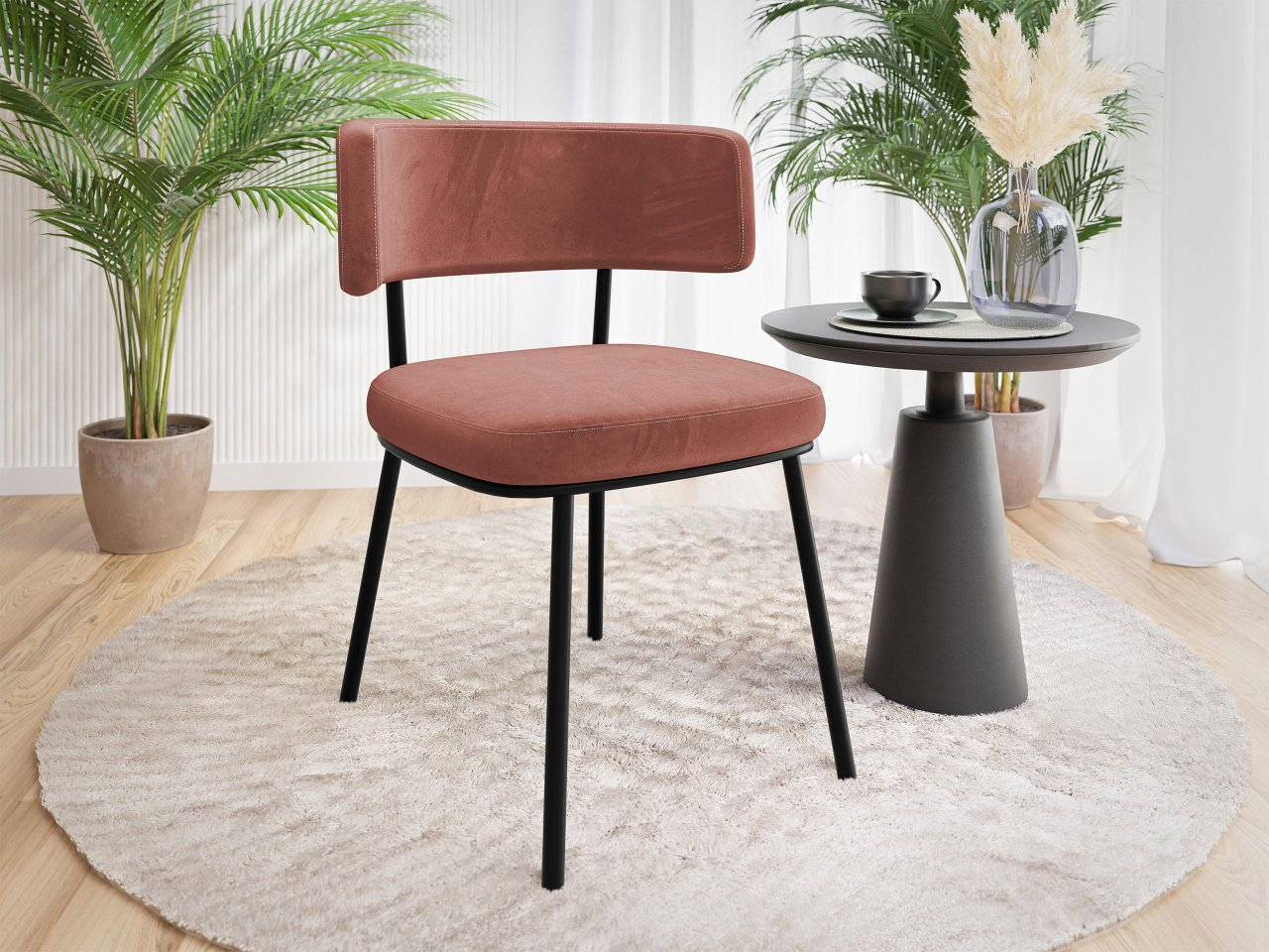 Blagovaonska stolica Sorossa (terakota + crna) 