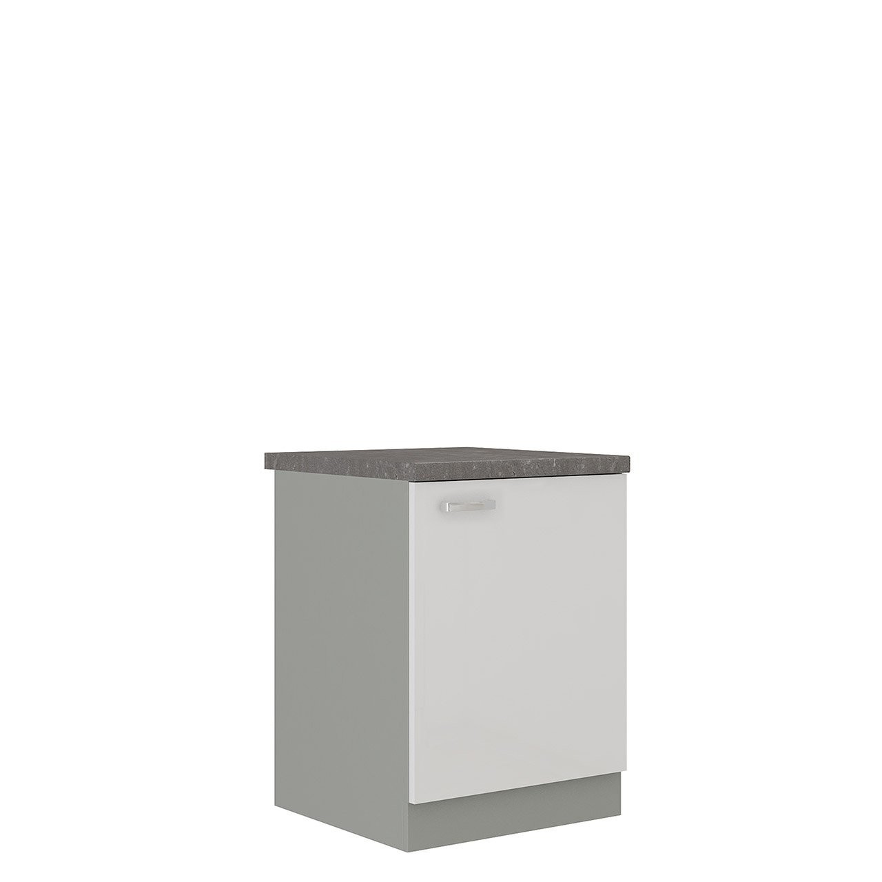 Donji kuhinjski ormarić Milo 60 D 1F BB (siva + bijeli sjaj)
