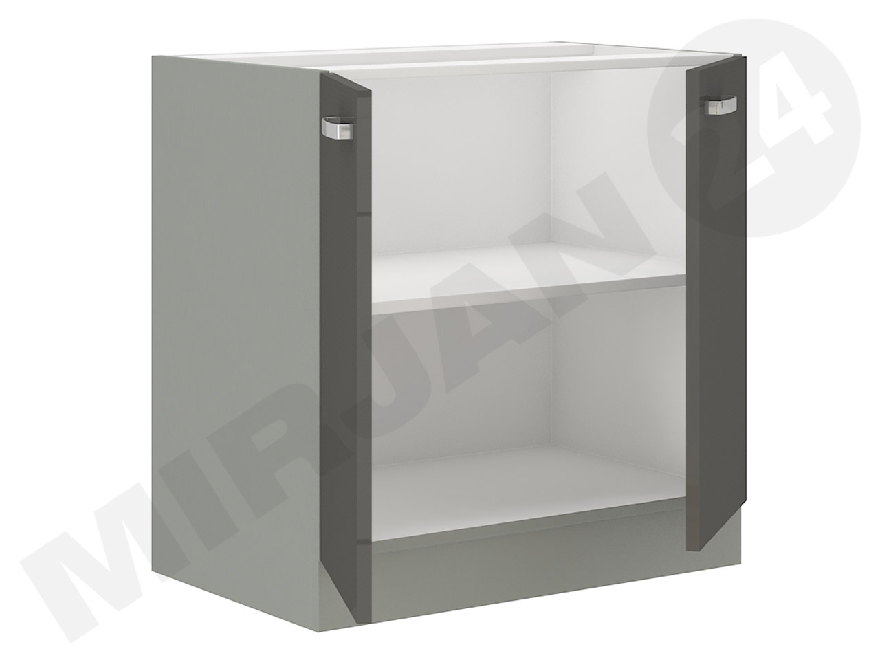 Donji kuhinjski ormarić Milo 80 D 2F BB (siva + krem sjaj)