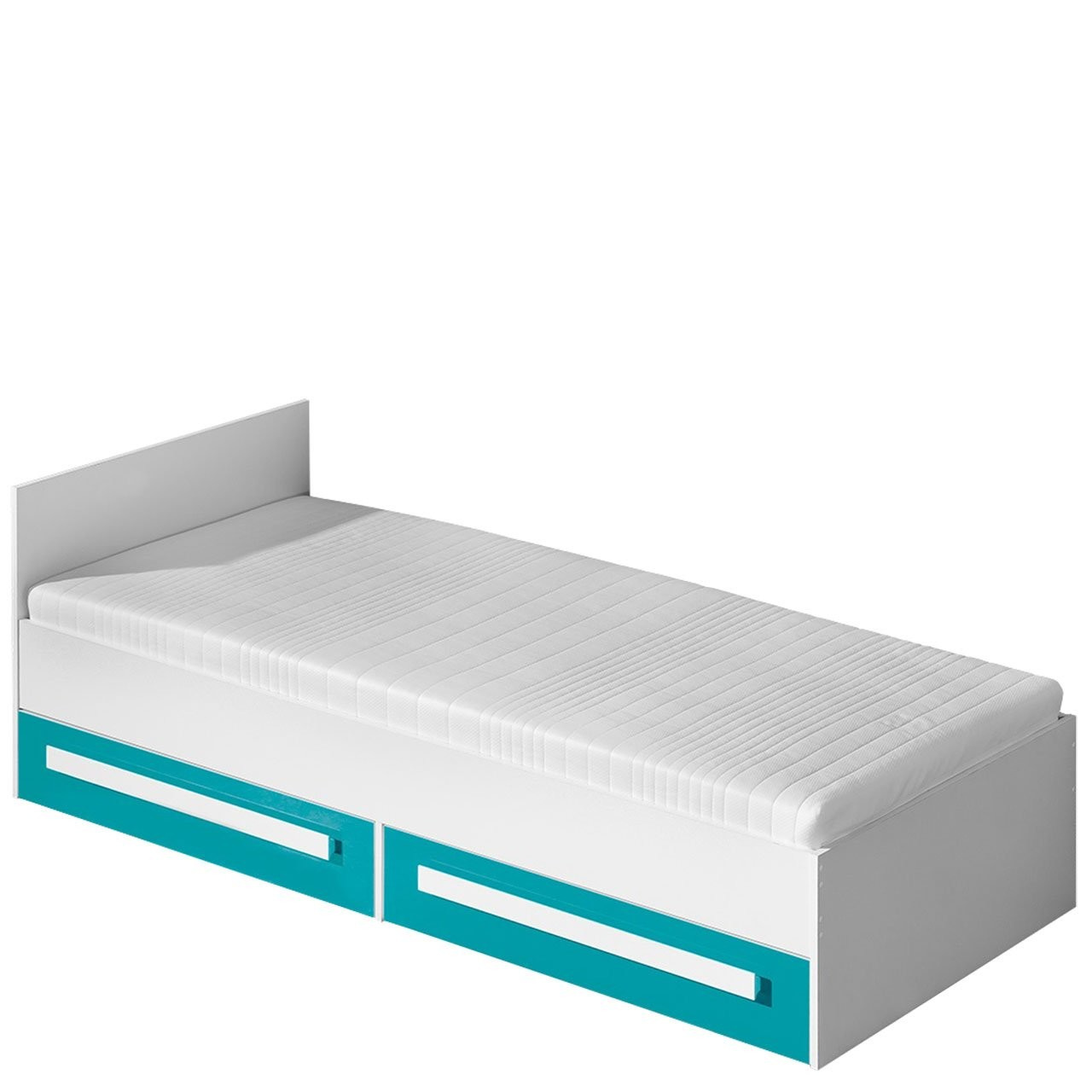 Jednostruki krevet 90cm Rowan RL11 (bijela + tirkizna)