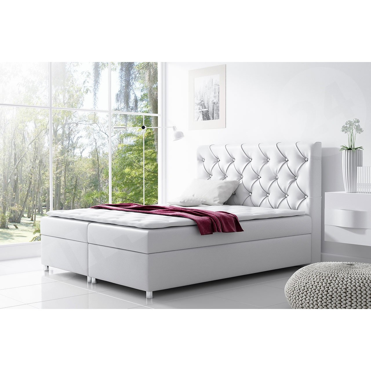 Bračni krevet 180 cm Bandos (bijela)