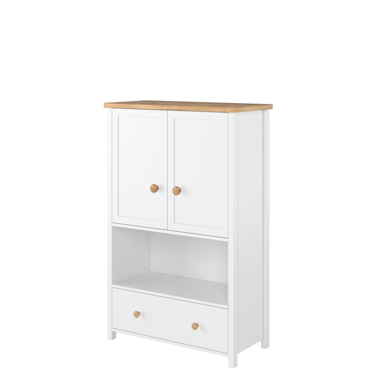 Komoda Kokos KS-11 (bijela + hrast nash)