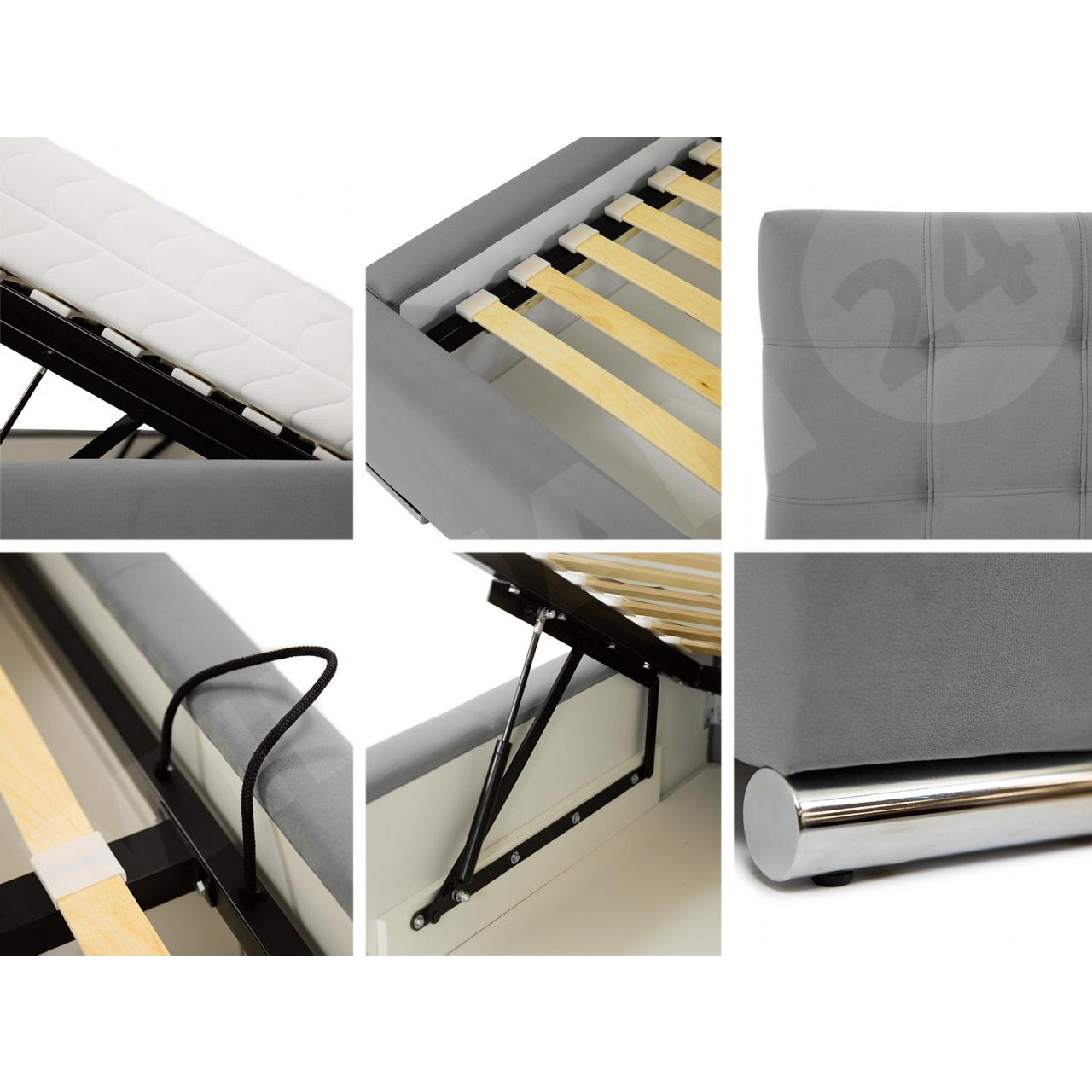 Bračni krevet 180 cm Hermon (bijela)