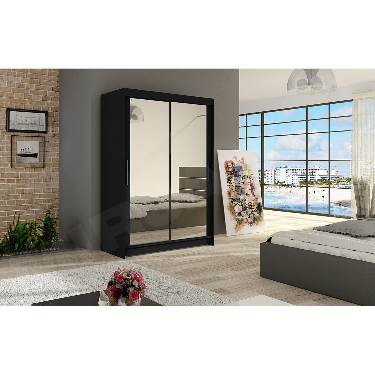 Ormar za garderobu Aplaudida VII (crna)