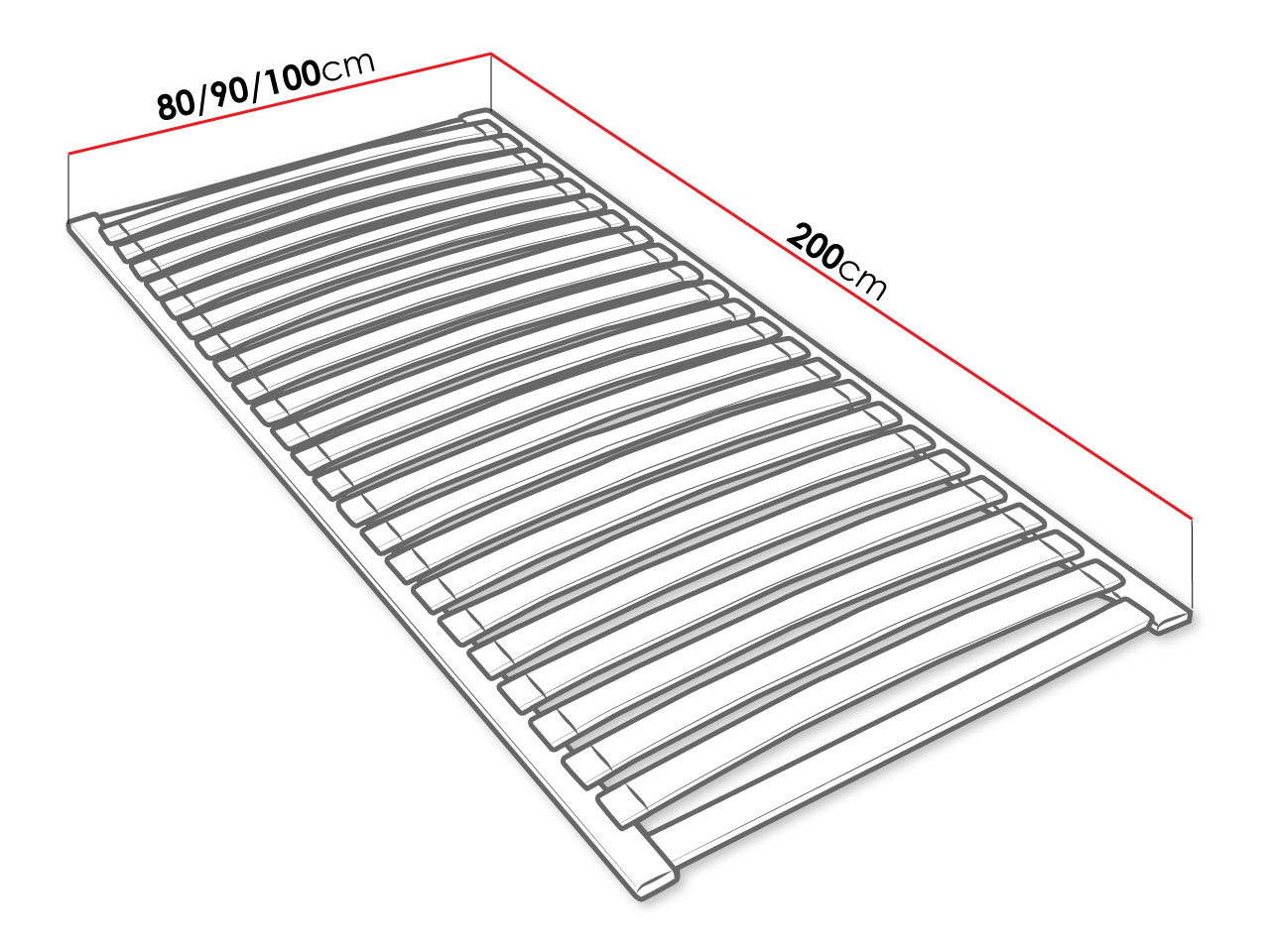 Podnica od lamela(unutar okvira) 200x200cm Rimini 