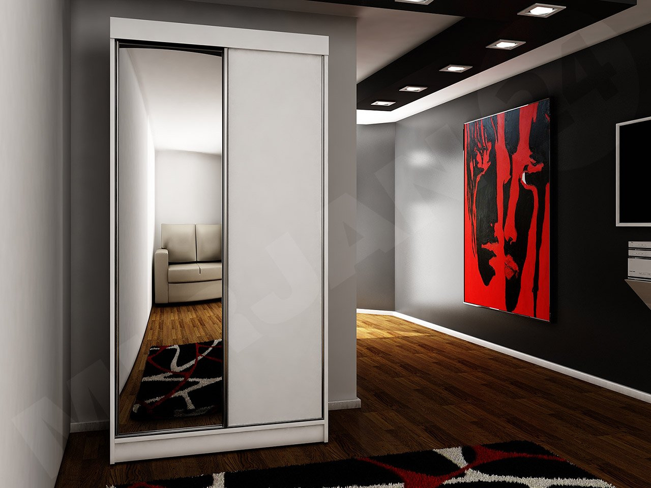 Ormar za garderobu Seharat 45680 (bijela)