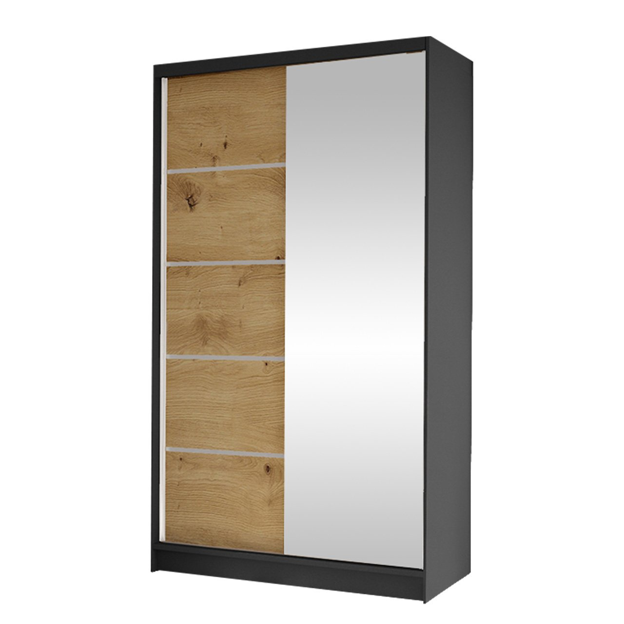 Ormar za garderobu Master III (crna + bijela)