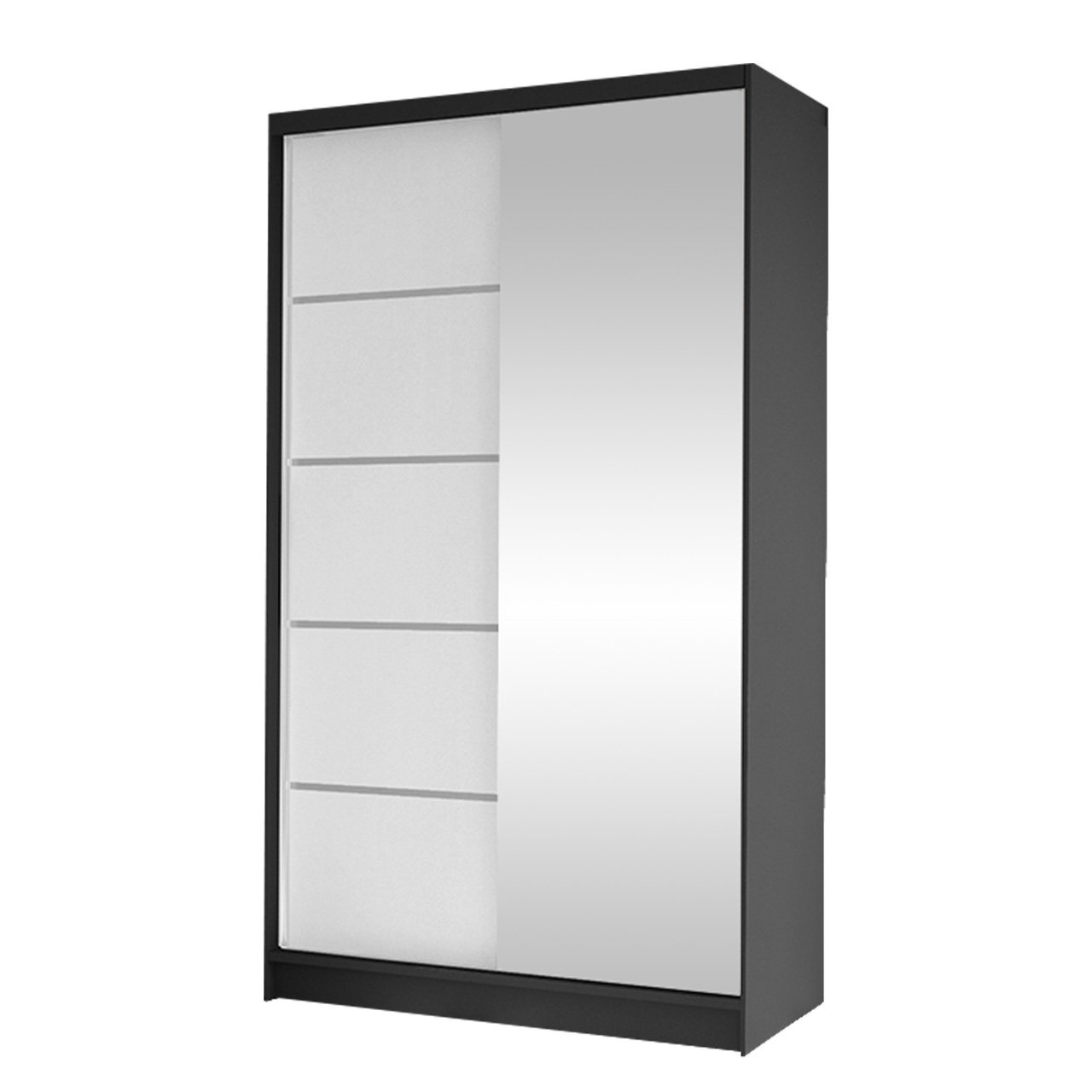 Ormar za garderobu Master III (crna + bijela)