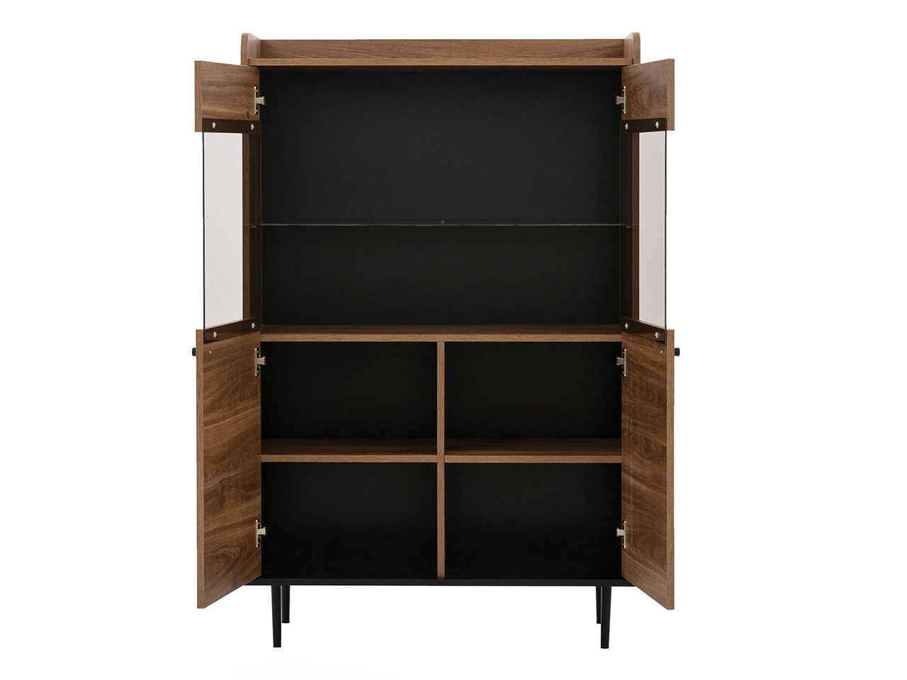 Namještaj za dnevni boravak Percival I (crna + brandy castello)