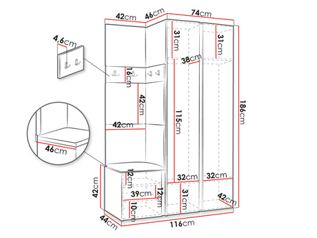 Predsoblje Tovenaz XXVI (bijela + metvica)