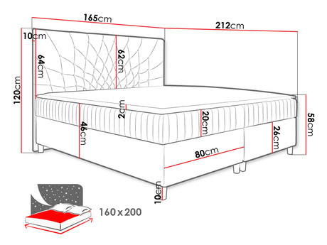Bračni krevet 160cm Nolezi (bež)