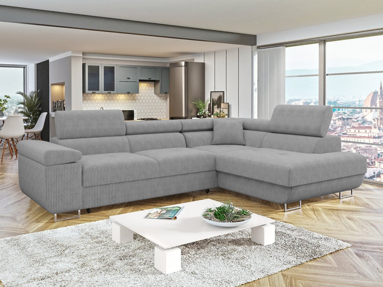 Kutna garnitura Terazuro (svijetlosiva)