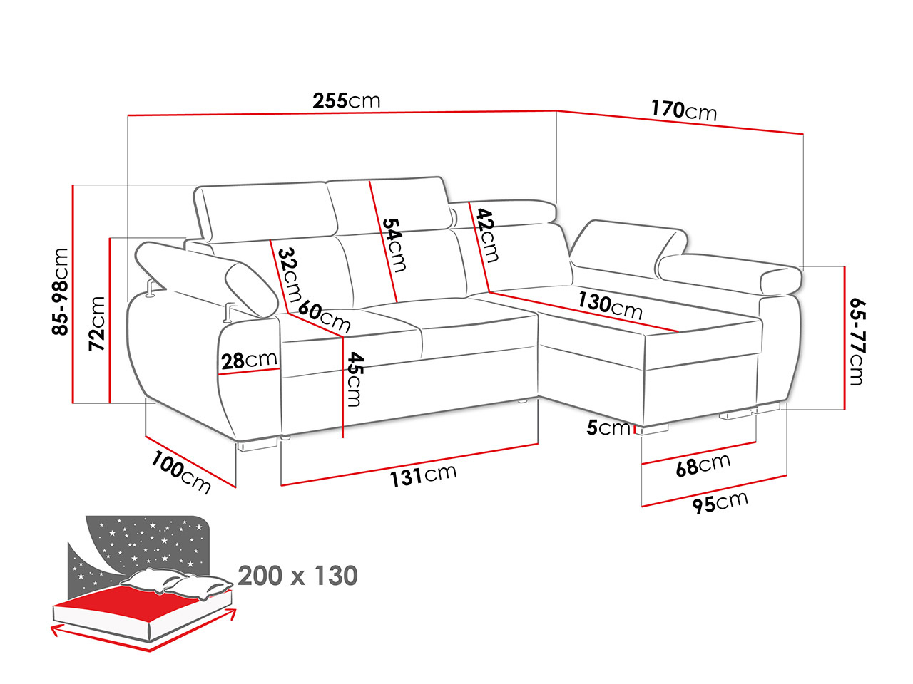 Kutna garnitura Gozo (svijetlosiva)