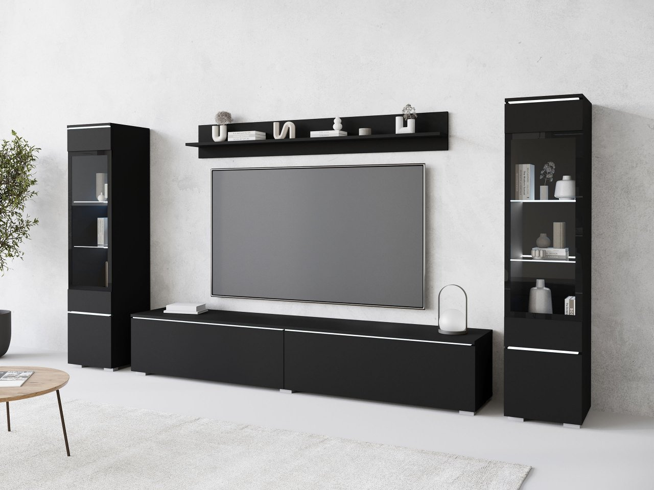 Namještaj za dnevni boravak Selwyn II (grafit)