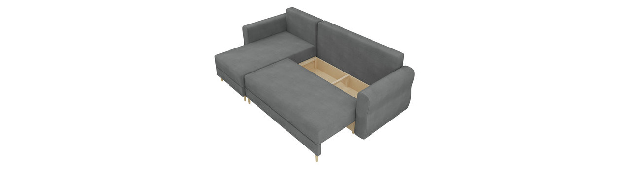 Kutna garnitura Selva L (svijetlosiva)