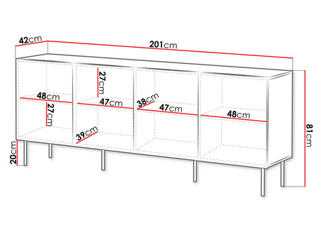 Komoda Orlandio 4D (orah warmia)