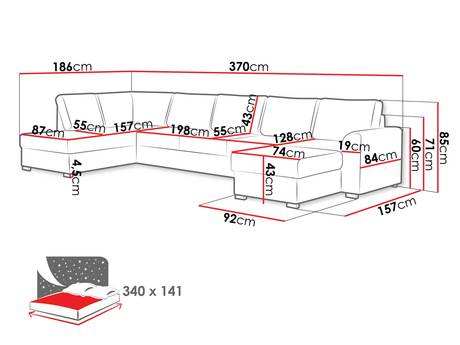 Kutna garnitura Celeste (bijela)