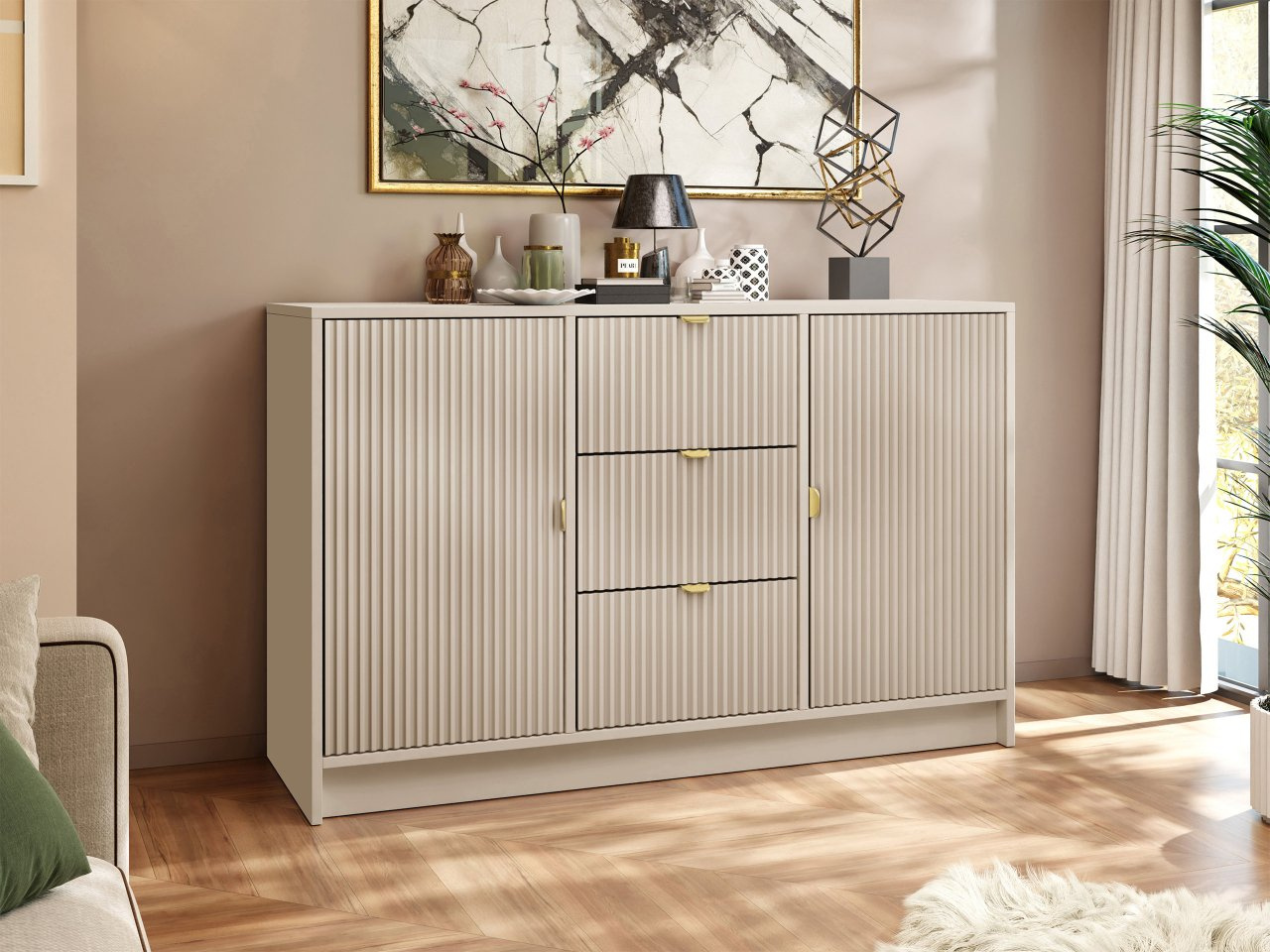 Komoda Rozoma 2D3SZ (pješčano bež)