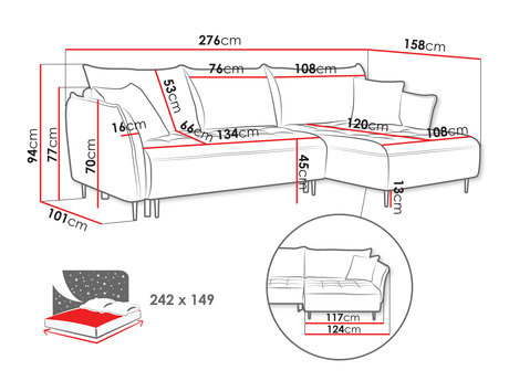 Kutna garnitura Muskat (bež)